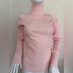 Pink Cotton stretch soft turtleneck.